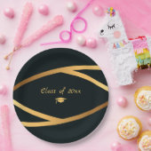 Goldene Eleganz Abschlussklasse Pappteller (Party)