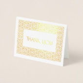 Goldene Eleganz - Alleinstellungsmerkmal "Danke" H Folienkarte (Vorderseite)