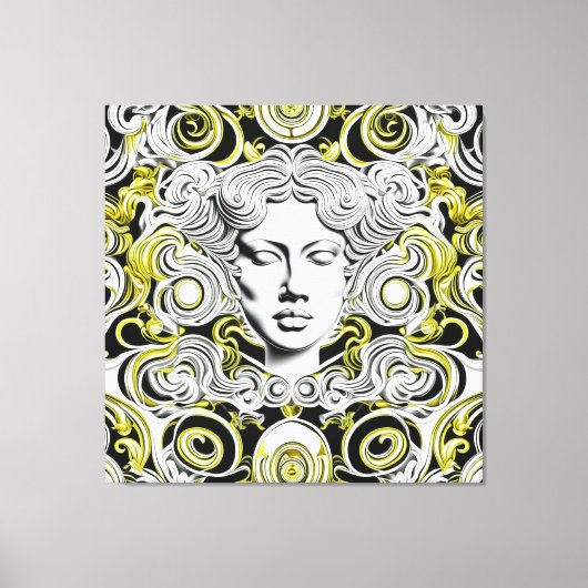 Goldene Eleganz: Ayana Leinwanddruck (Vorderseite)