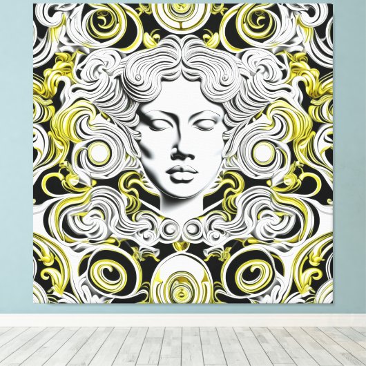 Goldene Eleganz: Ayana Leinwanddruck (Insitu (Holzboden))