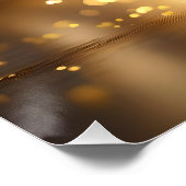 Goldene Eleganz: Ballerina Schuhe auf Gold Bokeh Poster (Ecke)