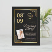 Goldene Eleganz: Die Erfolgsjahre feiern Einladung (Stehend Vorderseite)