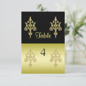 Goldene Eleganz Einladung (Stehend Vorderseite)