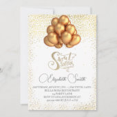 Goldene Eleganz, Einladung von 16 . Geburtstag (Vorderseite)