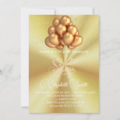 Goldene Eleganz, Einladung von 16 . Geburtstag (Vorderseite)