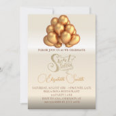 Goldene Eleganz, Einladung von 16 . Geburtstag (Vorderseite)