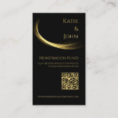 Goldene Eleganz - Heiratsregister- Visitenkarte (Rückseite)