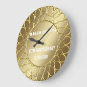 Goldene Eleganz Jahrestag der Liebe große Uhr (Winkel)