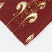 Goldene Eleganz: Klassisches orientalisches Muster Fleecedecke (Ecke)