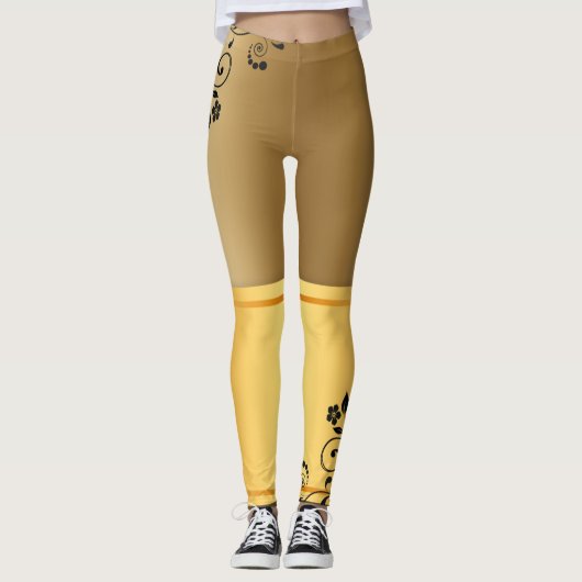 Goldene Eleganz Leggings (Vorderseite)