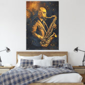 Goldene Eleganz Leinwanddruck (Insitu (Schlafzimmer))
