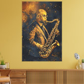 Goldene Eleganz Leinwanddruck (Insitu (Wohnzimmer))