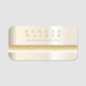 Goldene Eleganz Namensschild (Vorderseite)