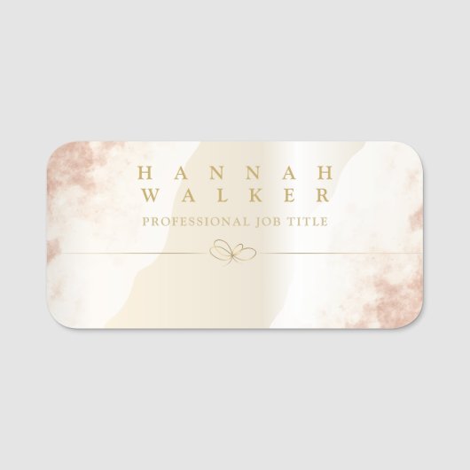 Goldene Eleganz Namensschild (Vorderseite)