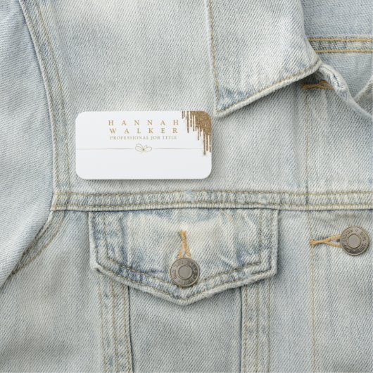 Goldene Eleganz Namensschild (Beispiel)