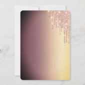 Goldene Eleganz, Rose Gold 16 . Geburtstag Einladung (Rückseite)