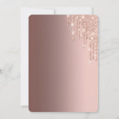 Goldene Eleganz, Rose Gold 16 . Geburtstag Einladung (Rückseite)