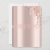 Goldene Eleganz, Rose Gold 16 . Geburtstag Invitat Einladung (Rückseite)