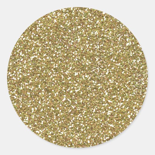 Goldene Eleganz Runder Aufkleber (Vorderseite)