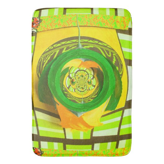 Goldene Eleganz: Schöne Afrikanische Gelbe Rose Badematte (Vorderseite Vertikal)