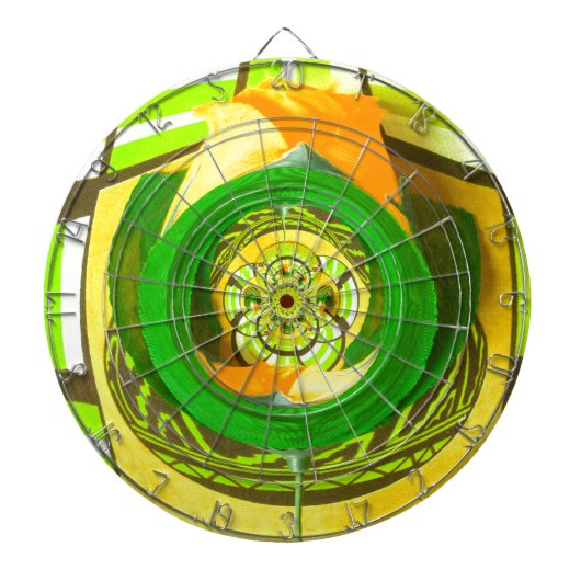 Goldene Eleganz: Schöne Afrikanische Gelbe Rose Dartscheibe (vorne)