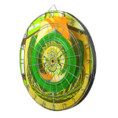 Goldene Eleganz: Schöne Afrikanische Gelbe Rose Dartscheibe (Vorderseite rechts)