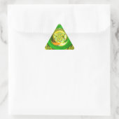 Goldene Eleganz: Schöne Afrikanische Gelbe Rose Dreieckiger Aufkleber (Tasche)