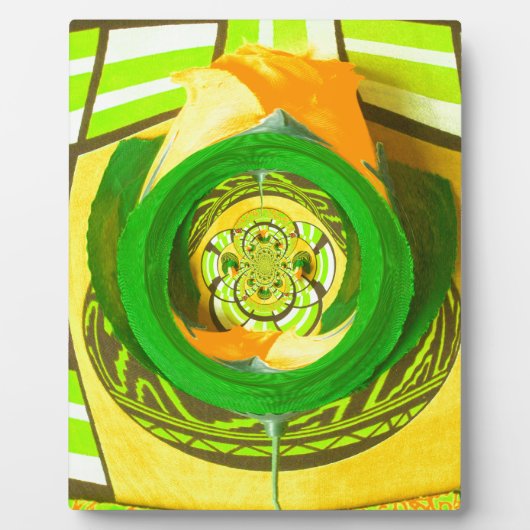 Goldene Eleganz: Schöne Afrikanische Gelbe Rose Fotoplatte (Vorderseite)