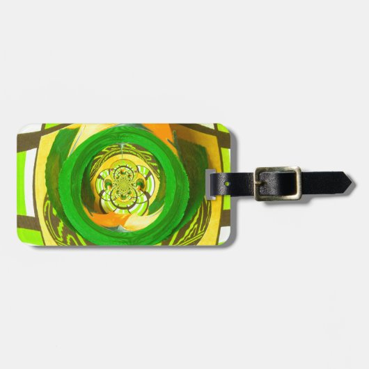 Goldene Eleganz: Schöne Afrikanische Gelbe Rose Gepäckanhänger (Vorderseite horizontal)