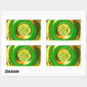 Goldene Eleganz: Schöne Afrikanische Gelbe Rose Rechteckiger Aufkleber (Blatt)