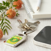 Goldene Eleganz: Schöne Afrikanische Gelbe Rose Schlüsselanhänger (Seite)