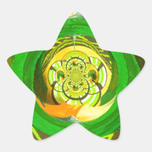 Goldene Eleganz: Schöne Afrikanische Gelbe Rose Stern-Aufkleber