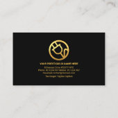 Goldene elektrische Blitze Silhouette auf dem Dach Visitenkarte (Rückseite)