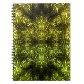 Goldene elektrische Plasma-Fraktal-Kunst Notizblock