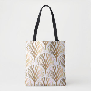 Goldene Elemente auf weißem Hintergrund. Vintage N Tasche
