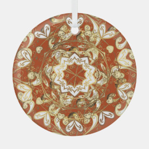 Goldene Elemente: Vintages nahtloses Muster. Ornament Aus Glas