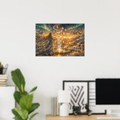 Goldene Elfen Fantasy Licht Impressionistische Fan Poster (Heimbüro)