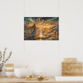 Goldene Elfen Fantasy Licht Impressionistische Fan Poster (Küche)