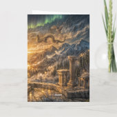 Goldene Elfen-Fantasy-Lichter – Impressionistische Karte (Rückseite)