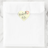 Goldene Elfenbein mit Liebe aus Studio Herz-Aufkleber (Tasche)