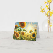 Goldene Embrace Faltkarte Karte (Gelbe Blume)