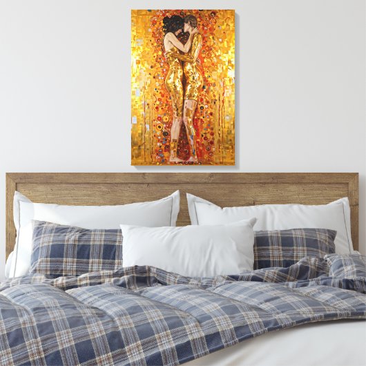 "Goldene Embrace" Wertvoll und unverkennbar Leinwanddruck (Insitu (Schlafzimmer))