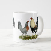 Goldene Enckwing Chickens Jumbo-Tasse (Vorderseite Rechts)