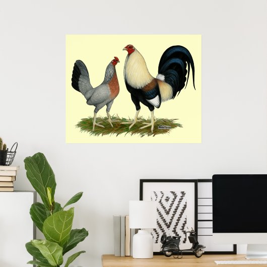 Goldene Enckwing Chickens Poster (Heimbüro)