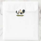 Goldene Enckwing Chickens Runder Aufkleber (Tasche)