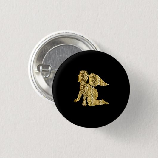 Goldene Engel Button (Vorne & Hinten)