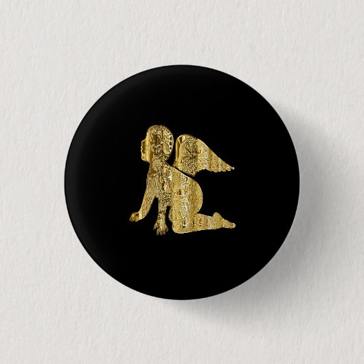Goldene Engel Button (Vorderseite)