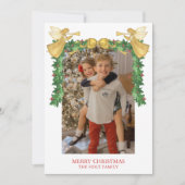 Goldene Engel Garni Feiertagskarte (Vorderseite)