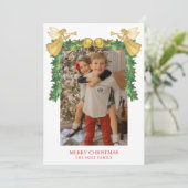 Goldene Engel Garni Feiertagskarte (Stehend Vorderseite)