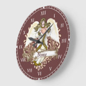 Goldene Engel-Herzuhr Große Wanduhr (Winkel)